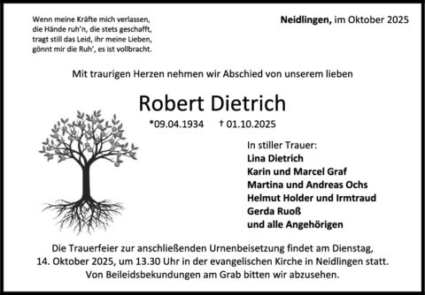 Trauer Robert Dietrich Trauer Robert Dietrich