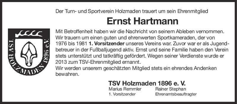 Nachruf Ernst Hartmann Nachruf Ernst Hartmann