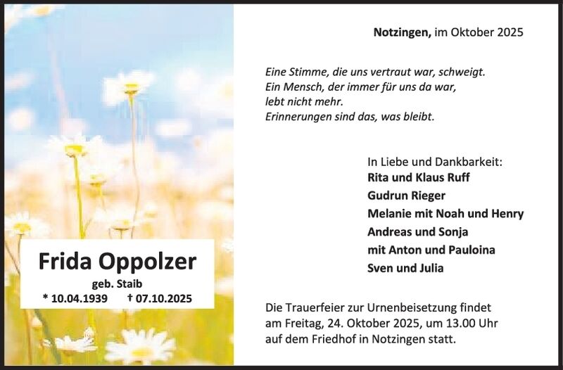 Trauer Frida Oppolzer Trauer Frida Oppolzer