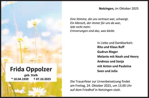 Trauer Frida Oppolzer Trauer Frida Oppolzer