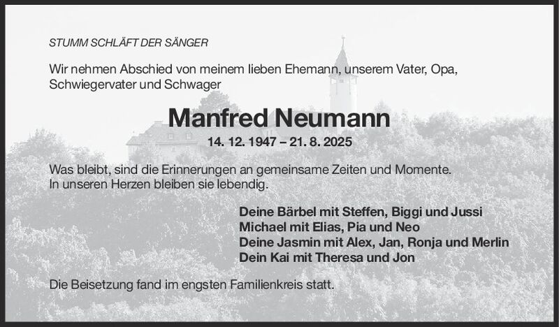 Trauer Manfred Neumann Trauer Manfred Neumann