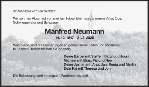 Trauer Manfred Neumann Trauer Manfred Neumann