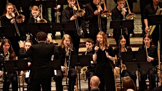 Die LUG-Bigband rockte die Martinskirche. Foto: Florian Stegmaier Die LUG-Bigband rockte die Martinskirche. Foto: Florian Stegmaier