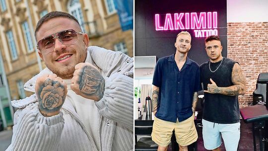 Timo Schuldt, ist gebürtiger Esslinger (links) und begrüßt mittlerweile Promis wie Fußballer Marco Reus in seinem Tattoostudio i Timo Schuldt, ist gebürtiger Esslinger (links) und begrüßt mittlerweile Promis wie Fußballer Marco Reus in seinem Tattoostudio i