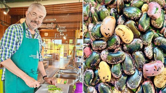 Roman Lenz (liks) hat die Schwabenbohne mit seinem Verein Genbänkle wiederentdeckt die Bohne schmeckt nicht nur, sopndern sieht Roman Lenz (liks) hat die Schwabenbohne mit seinem Verein Genbänkle wiederentdeckt die Bohne schmeckt nicht nur, sopndern sieht