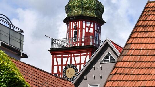 Der Kirchheimer Rathausturm in der Altstadt. Foto: pr Der Kirchheimer Rathausturm in der Altstadt. Foto: pr