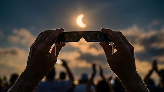 Auf den richtigen Schutz kommt es an bei einer Sonnenfinsternis. Auf alte Brillen sollte man sich aber besser nicht verlassen, w Auf den richtigen Schutz kommt es an bei einer Sonnenfinsternis. Auf alte Brillen sollte man sich aber besser nicht verlassen, w