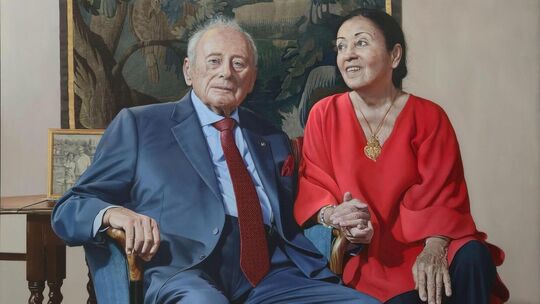 Massimiliano Pirontis Porträt von Reinhold und Carmen Würth hängt in den Räumen der Familie. Foto: Massimiliano Pironti/Sammlung Massimiliano Pirontis Porträt von Reinhold und Carmen Würth hängt in den Räumen der Familie. Foto: Massimiliano Pironti/Sammlung
